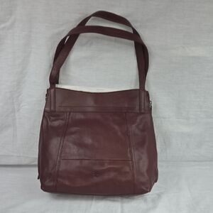 FRYE NEW LENA WINE Burgundy Leather Shoulder Large Purse Tote Bag NWT